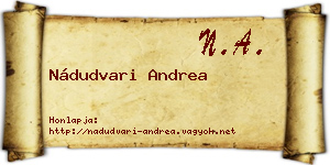 Nádudvari Andrea névjegykártya