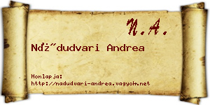 Nádudvari Andrea névjegykártya